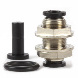 3/8" Metal Bulkhead with O-Ring and Plug