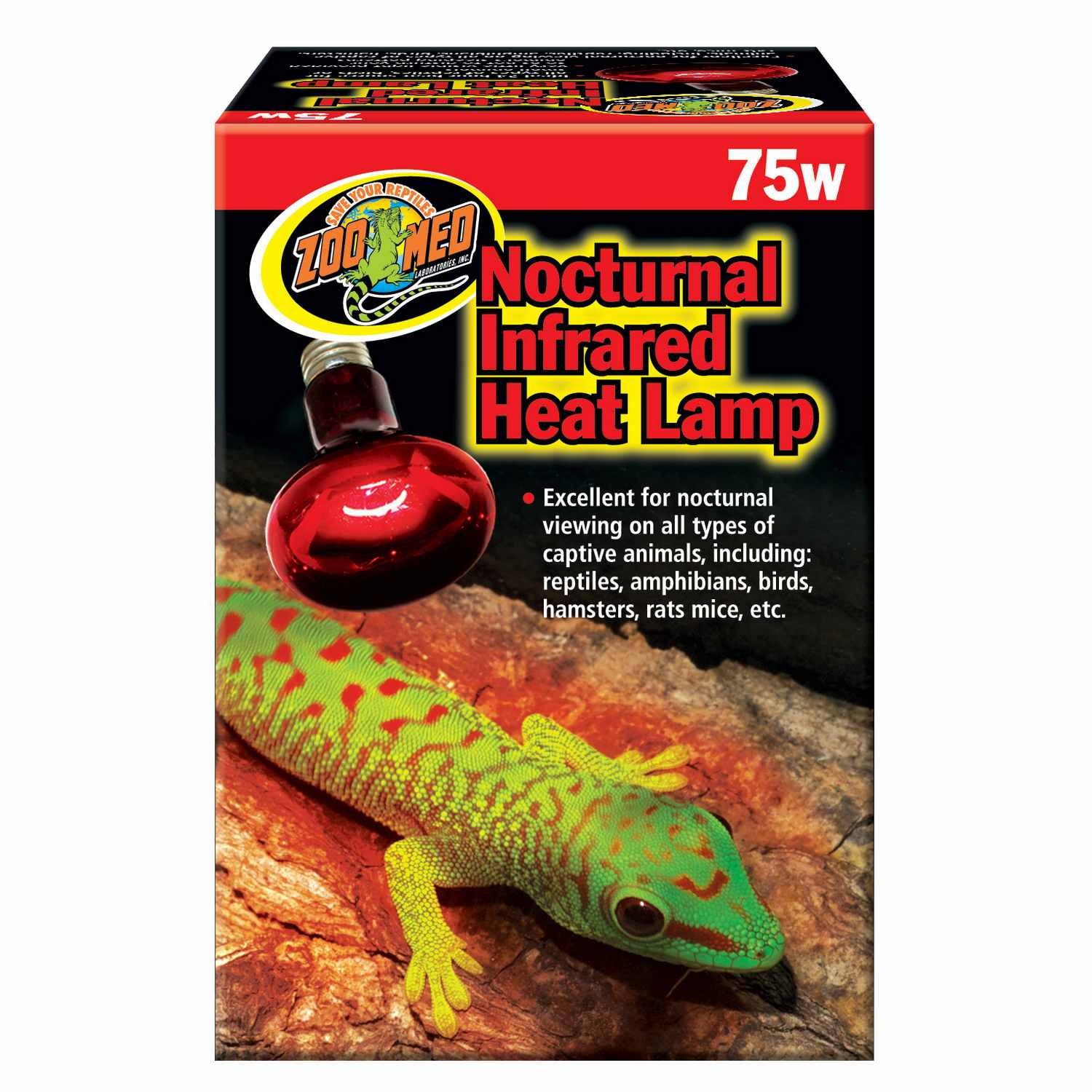 ZooMed Nocturnal Infrared Heat Lamp, 75 Watt