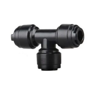 1/4" Quick Connect Tee, Black