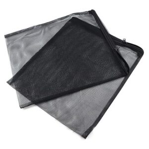 Black Nylon Bag with Zipper, 10.5"x11.5"