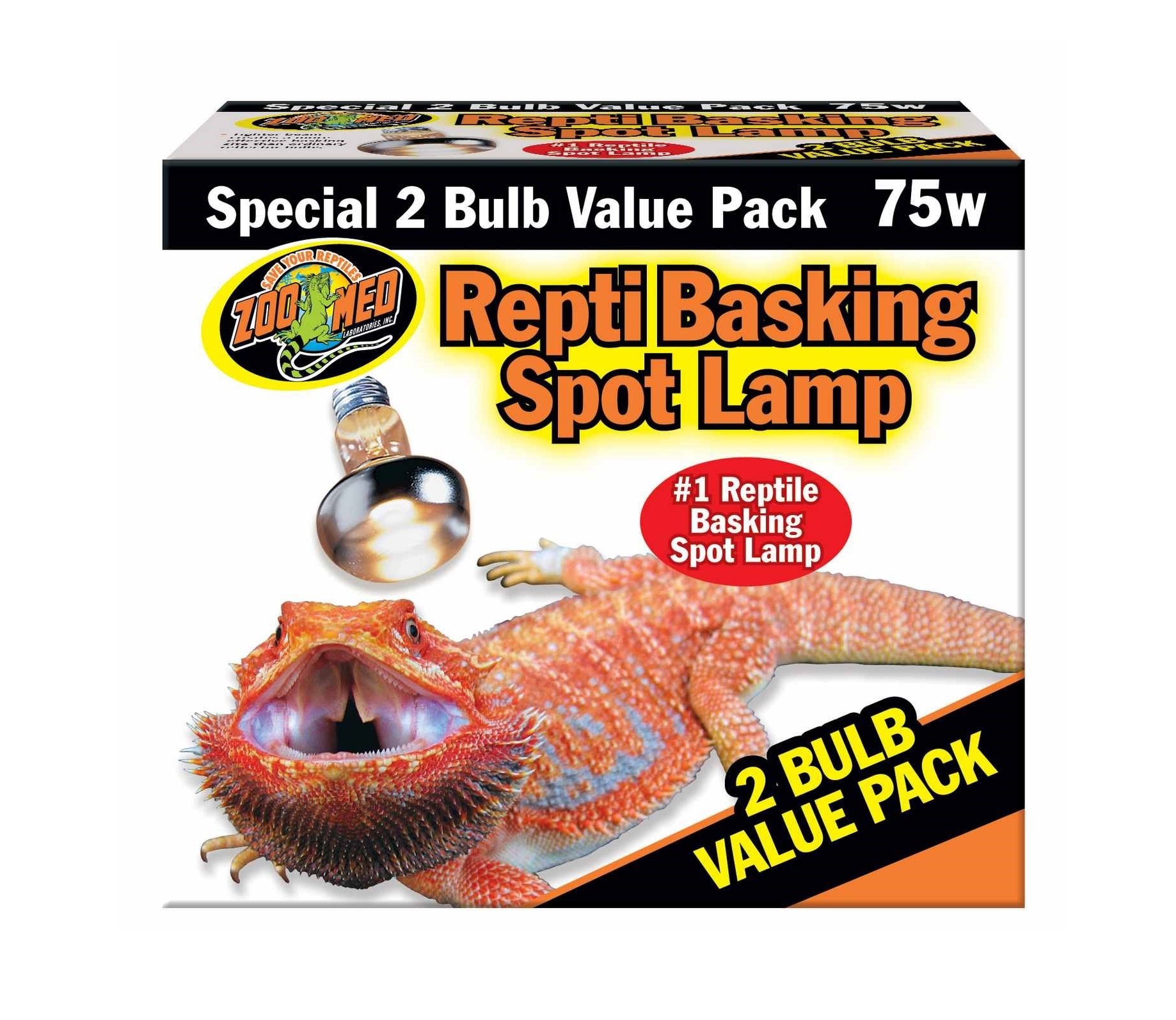 ZooMed Basking Spot Lamp, 75 Watt Value Pack (2 pack)