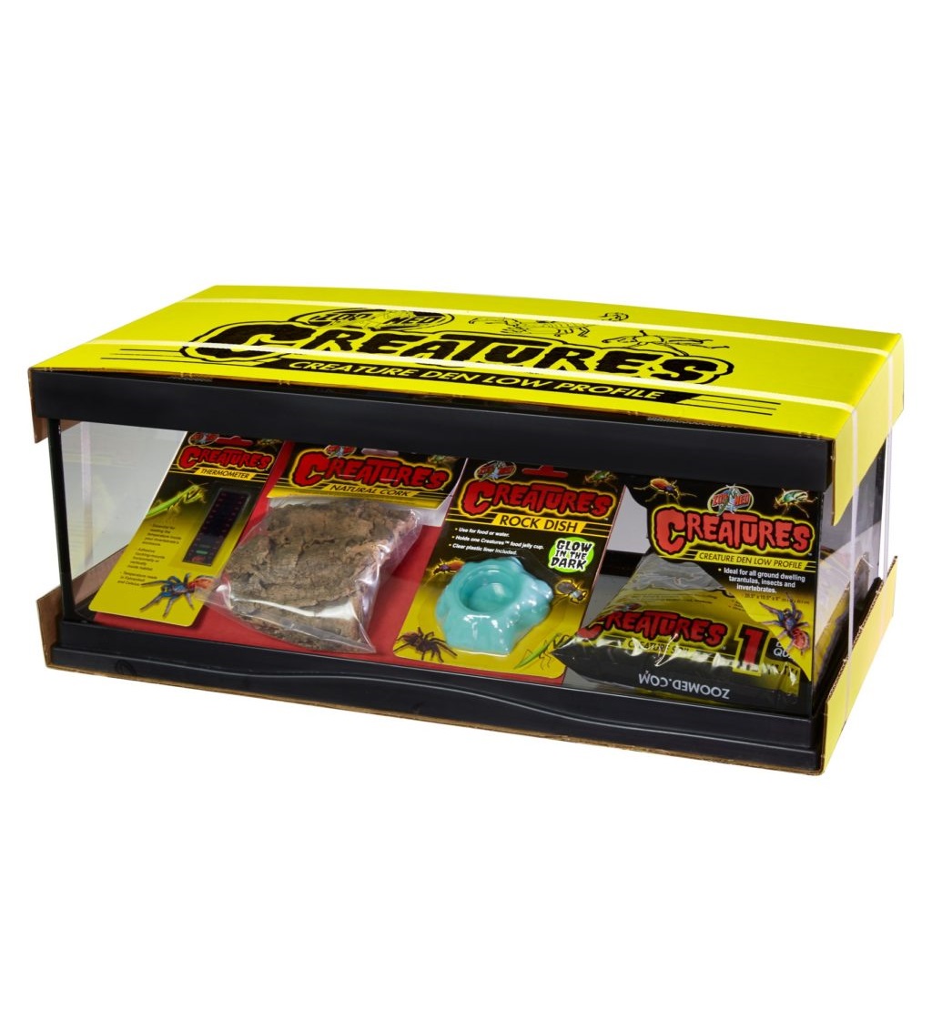 ZooMed Creatures Den, Low Profile Glass Tank (20.5" x 10.5" x 8")