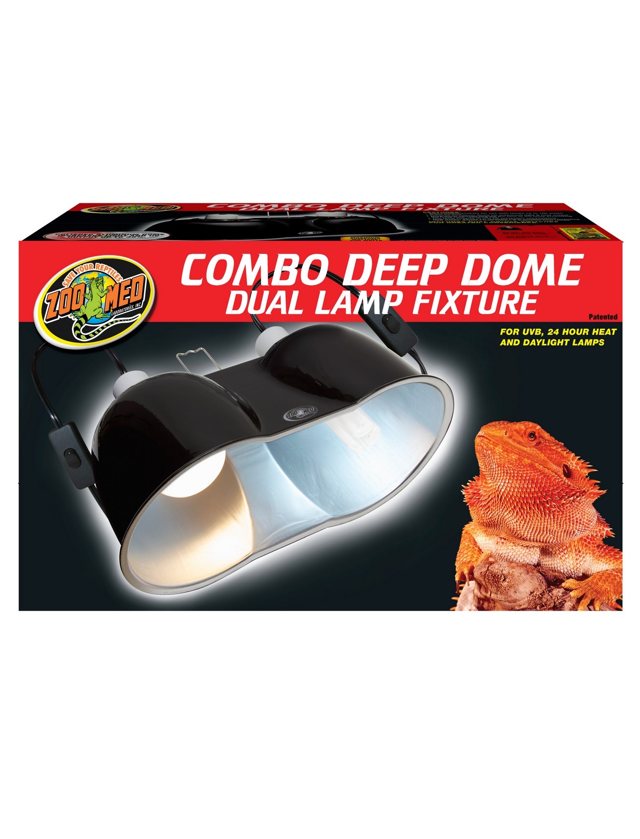 ZooMed Combo Deep Dome Lamp Fixture, Large ( NO FREE FREIGHT)