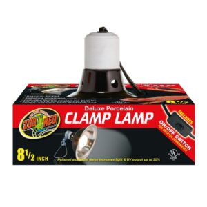ZooMed Deluxe Porcelain Clamp Lamp- Black, 8.5"