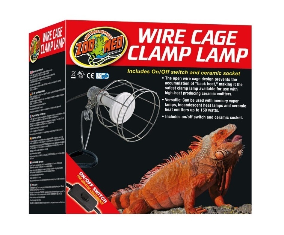ZooMed Wire Cage Clamp Lamp UL Listed