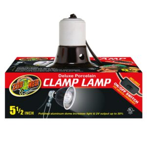ZooMed Deluxe Porcelain Clamp Lamp- Black, 5.5"