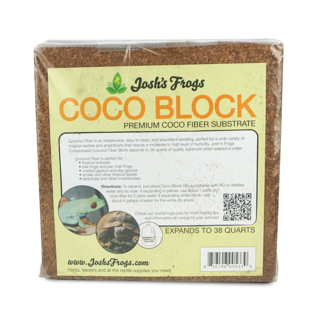 Josh's Frogs Coco Cradle Block, 5kg/ 38 Quarts