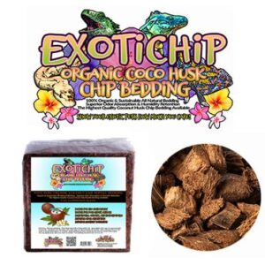Exoticare Organic Coconut Husk Chip Reptile Bedding, 5kg