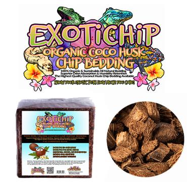 Exoticare Organic Coconut Husk Chip Reptile Bedding, 5kg