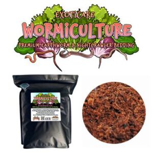 Exoticare Wormiculture Ready-To-Use Coconut Husk Coir Substrate for Earthworms, 2lb Bag