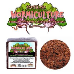 Exoticare Wormiculture Coconut Husk Coir Substrate for Earthworms, 5kg