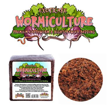 Exoticare Wormiculture Coconut Husk Coir Substrate for Earthworms, 5kg