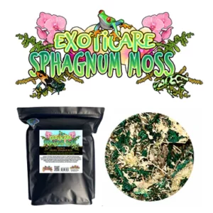 Exoticare Long-Strand Sphagnum Moss Enhanced with Spirulina, 12 3/8″ x 5″ x 14 3/4″ Bag