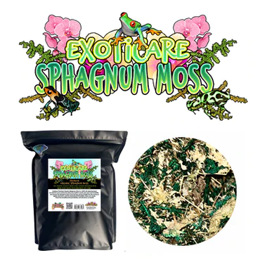 Exoticare Long-Strand Sphagnum Moss Enhanced with Spirulina, 12 3/8″ x 5″ x 14 3/4″ Bag