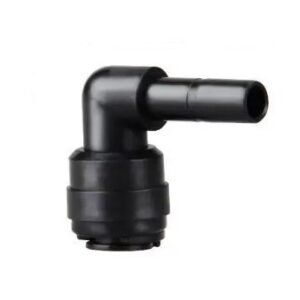1/4" Quick Connect Plug In 90 Degree Elbow, Black