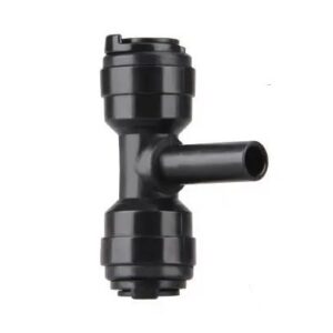 1/4" Quick Connect Plug In Tee, Black