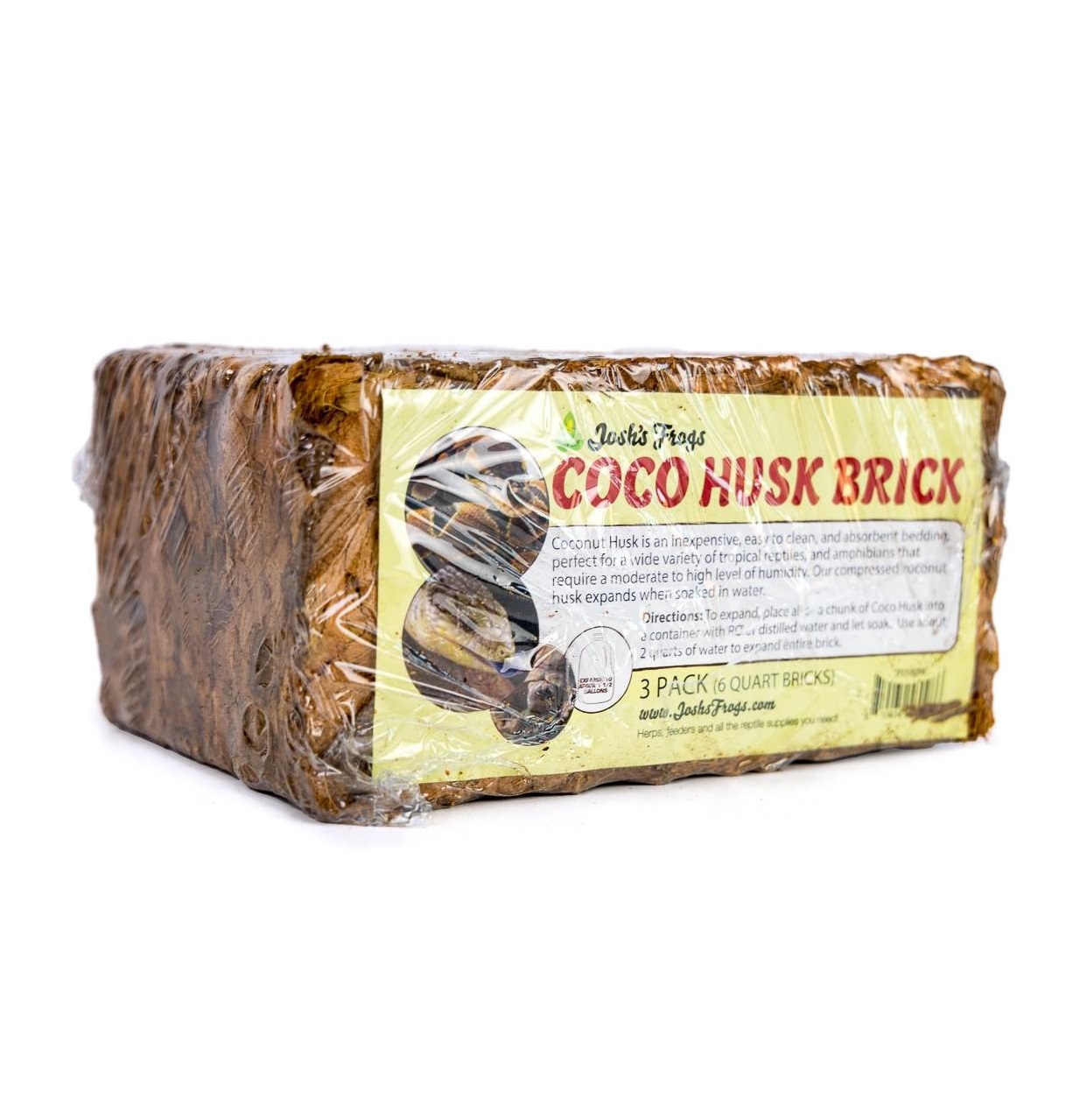 Josh's Frogs Coco Husk Brick, 3 Pack
